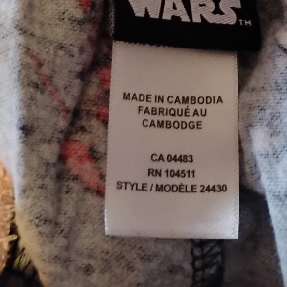 Star Wars Women's Navy Blue Pajama Top with Red & Teal Accents - Picture 5 of 6